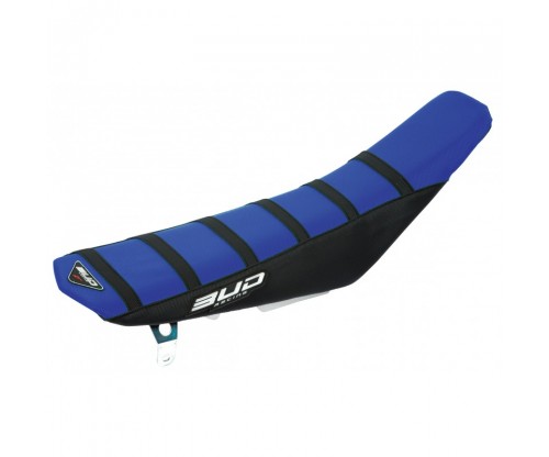 Poťah sedla BudRacing TC/FC 14-15,TE/FE 14-16 black/blue stripes