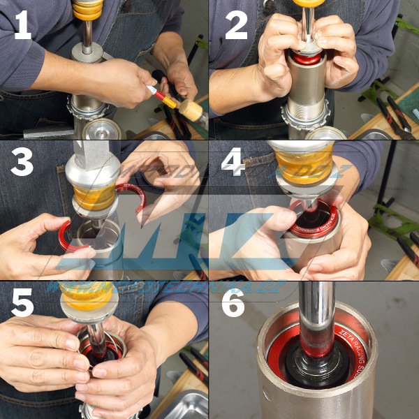 Súprava pre zníženie motocykla o 30mm - pre zadné tlmiče KYB a WP a SHOWA (priemer 50mm) ZETA RACING červené