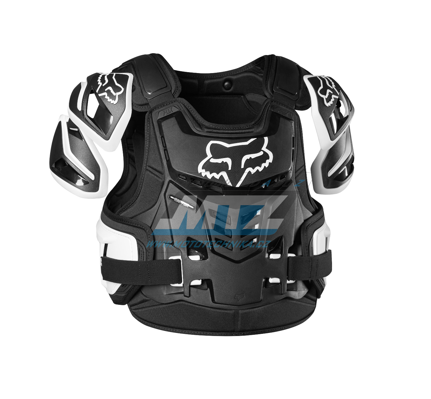 Chránič hrudi (náramenníky) FOX Raptor Vest - čierno-biely (veľkosť S/M)