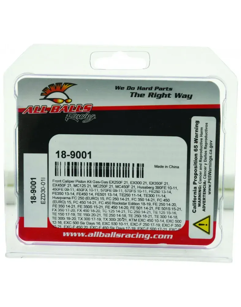 Piestiky brzdového strmeňa (do brzdiča) - sada 4ks - priemer 16,2mm - KTM 85SX / 03-10 + 65SX / 09-22 + Husqvarna TC65 / 17-22 + Gas-Gas MC65 zadná brzda