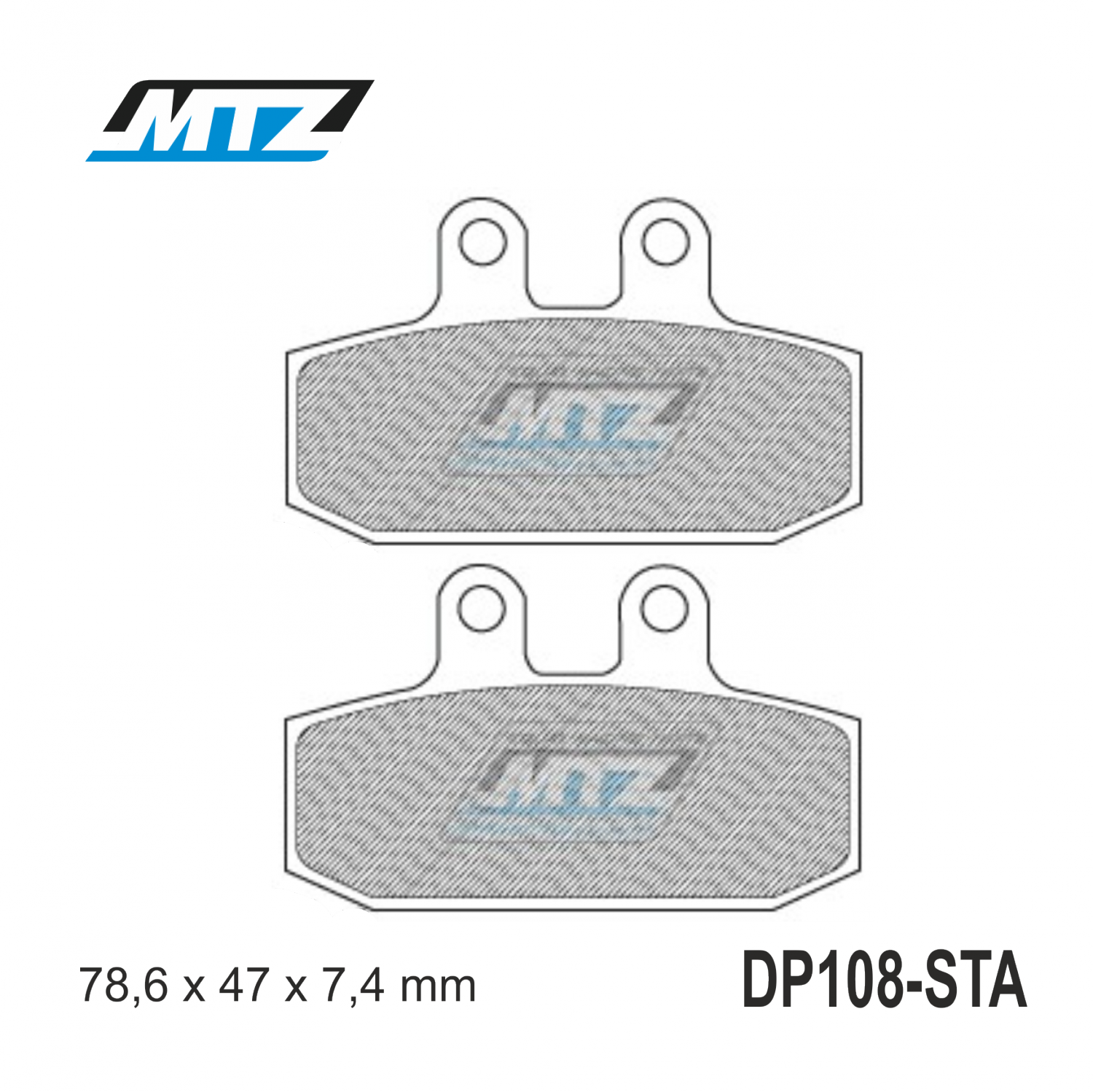 Doštičky brzdové DP108-STA - zmes Standard