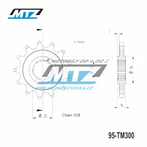 Koliesko reťazové (pastorok) TM300-13zubov MTZ - TM MX300+EN250+EN300 / 95-20 + MX250F+EN250F / 01-10 + MX400F+MX450F+MX530F+EN400F+EN450F+EN530F / 01-20