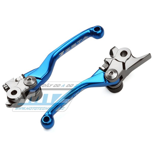 Sada výklopných páčiek ZETA PIVOT - Kawasaki KX125 / 00-05 + KX250 / 00-04 + KXF250 / 04 + KX65+KX85 / 01-17 - modré