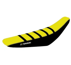 Poťah sedla Suzuki RMZ450 / 08-17 - farba žlto-čierna - typ poťahu ZEBRA