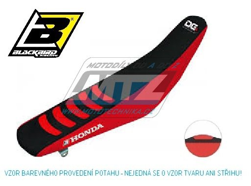 Poťah sedla Honda CRF450R / 17-20 + CRF450RX / 17-22 + CRF250R / 18-21 - červeno-čierny (typ poťahu DG3)