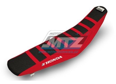 Poťah sedla Honda CRF450R / 17-20 + CRF450RX / 17-22 + CRF250R / 18-21 - červeno-čierny (typ poťahu ZEBRA)