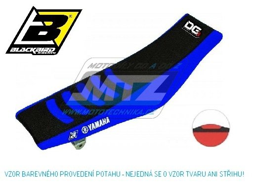 Poťah sedla Yamaha YZF250 / 19-20 + YZF450 / 18-20 - modro-čierny (typ poťahu DG3)