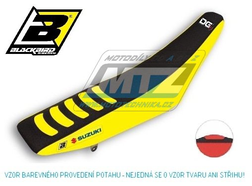 Poťah sedla Suzuki RMZ250 / 19-23+ RMZ450 / 18-23 - žlto-čierny (typ poťahu DG3)