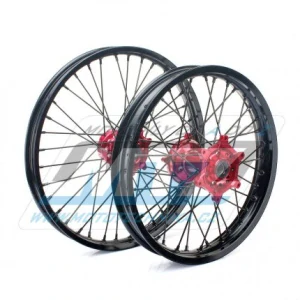 Kolo kompletné zadné 2,15x19" (červený náboj / čierny ráfik) - Honda CRF250 / 14-24 + CRF450 / 13-24