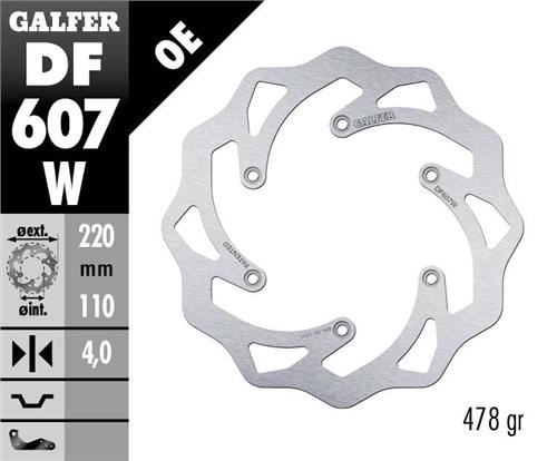 Galfer WAWE zadný brzdový kotúč KTM / HUSQVARNA / HUSABERG / GAS GAS 95-24 220mm Galfer brake