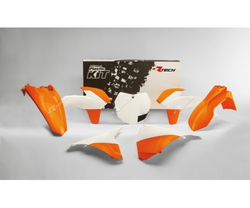 Sada plastov KTM SX-SXF 125-450 2013-2015 bielo-oranžová