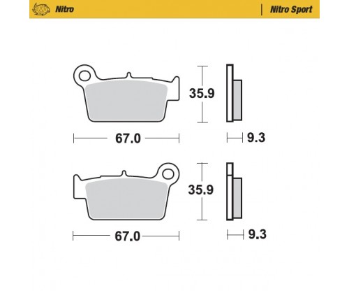 Brzdové platničky Moto-Master Nitro Sport BETA,GAS GAS,Kawasaki,Suzuki,Yamaha,TM zadné