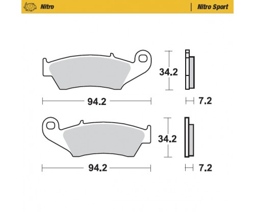Brzdové platničky Moto-Master Nitro Sport / BETA,GAS GAS,Honda,Kawasaki,Suzuki,Yamaha predné