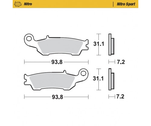 Brzdové platničky Moto-Master Nitro Sport Yamaha YZ/YZF predné
