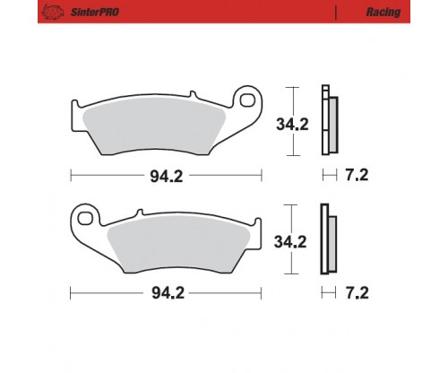 Brzdové platničky Moto-Master SinterPRO / BETA,GAS GAS,Honda,Kawasaki,Suzuki,Yamaha predné