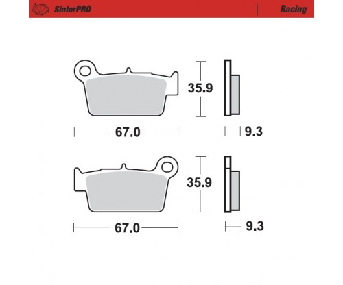 Brzdové platničky Moto-Master SinterPRO BETA,GAS GAS,Kawasaki,Suzuki,Yamaha,TM zadné