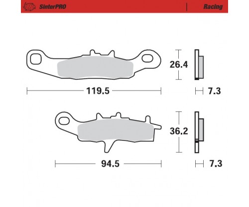 Brzdové platničky Moto-Master SinterPRO KX,RM predné