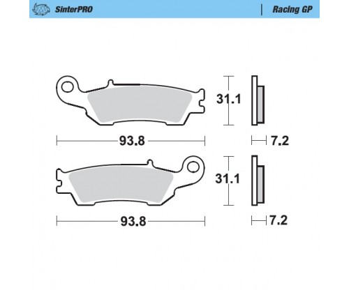 Brzdové platničky Moto-Master SinterPRO GP / Yamaha YZ/YZF predné