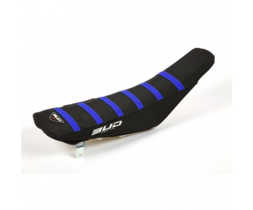 Poťah sedla BudRacing TC/FC 16-18,TE/FE 17-18 black/blue stripes