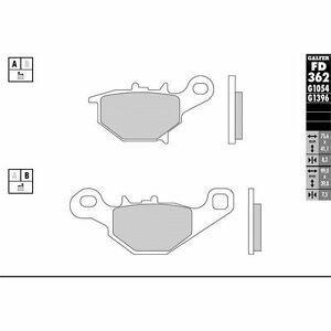 Galfer semi metalic brzdové platničky zadné Suzuki RM 85 05-19