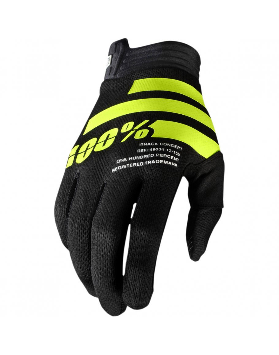 Rukavice 100% I-TRACK black/flo yellow