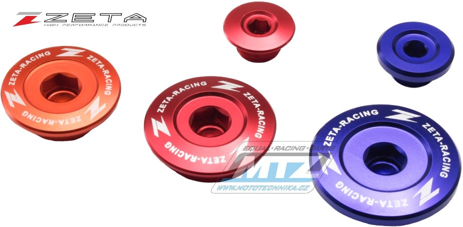 Zátky motora ZETA - červené (Honda CRF450) CRF450RX 17-20  CRF450R   17-20