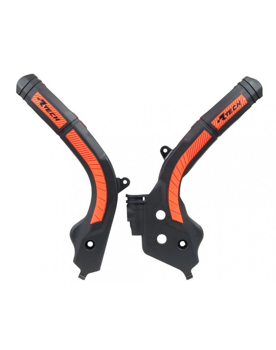 Chrániče rámu Rtech KTM SX/SX-F 16-18, EXC/EXC-F 17-19 oranžovo-čierne