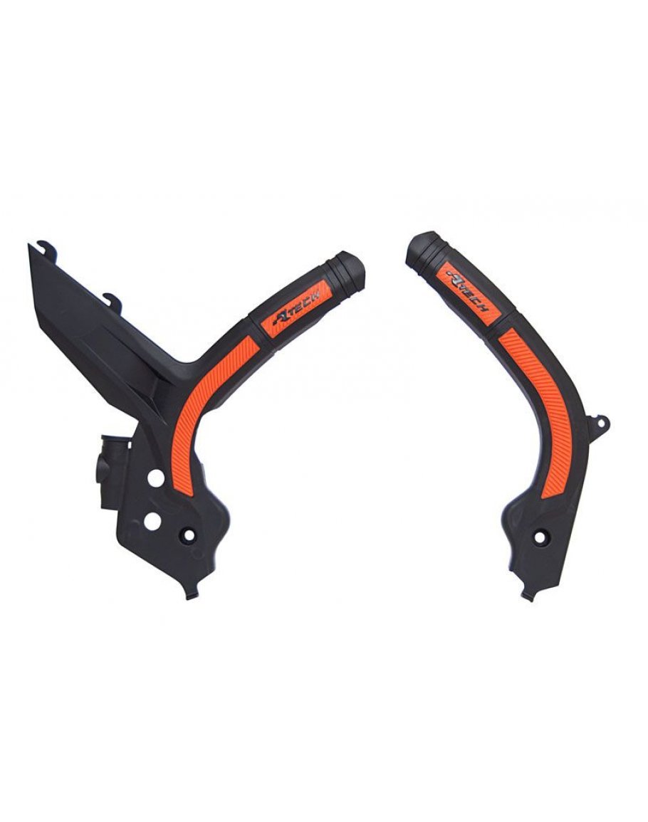 Chrániče rámu Rtech KTM SX/SX-F/XC-F 19-20, EXC/EXC-F 2020 oranžovo-čierne