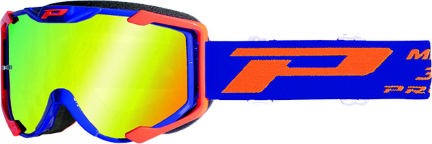 Okuliare Progrip 3400AFFL - modré orange neon s oražnovomodrozlatým zrkadlovým sklom