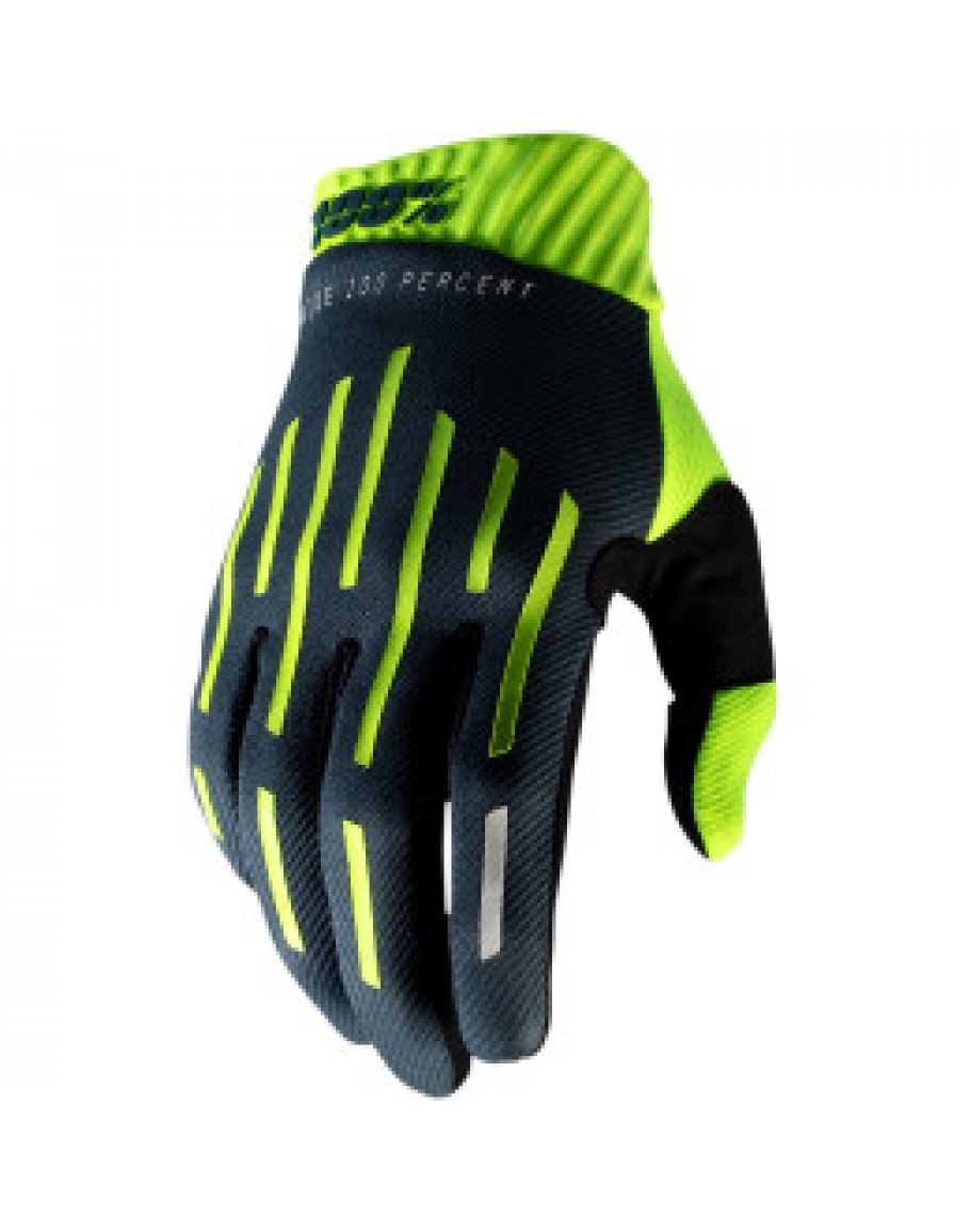 Rukavice 100% RIDEFIT flo yellow/charcoal