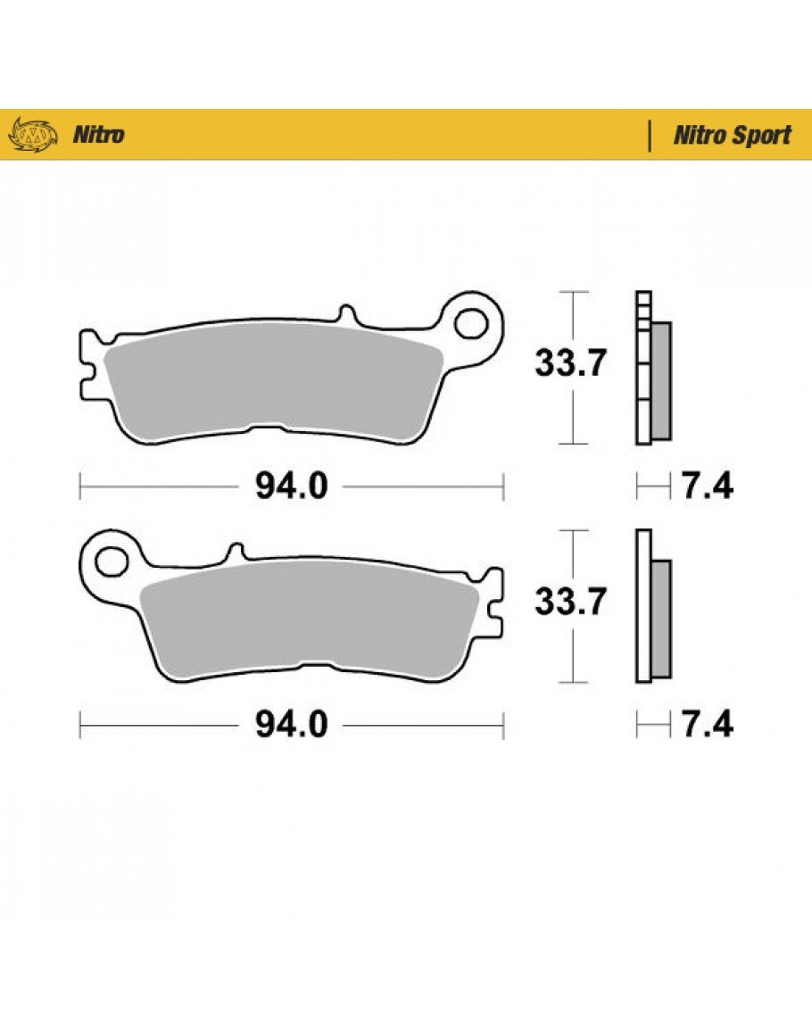 Brzdové platničky Moto-Master Nitro Sport Yamaha YZF 450 2020-