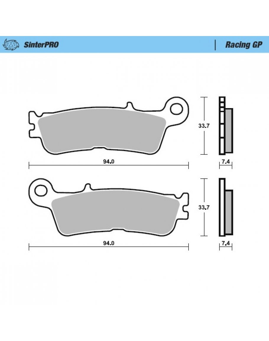 Brzdové platničky Moto-Master SinterPRO GP Yamaha YZF 450 2020-