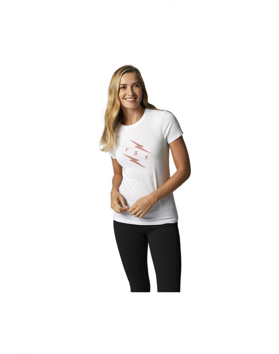 Dámske tričko Fox Bolt Crew white veľkosť S