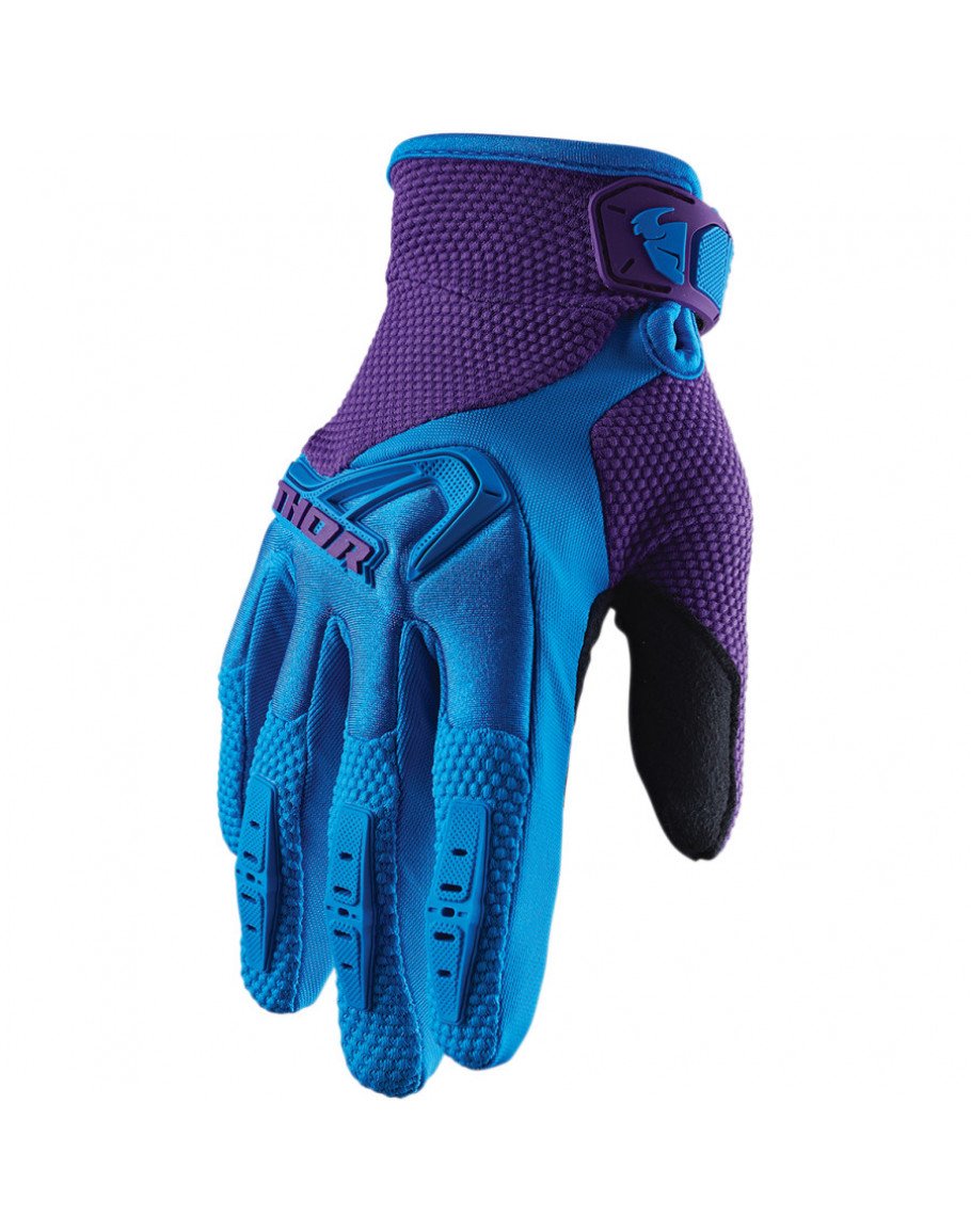 Rukavice Thor S20W Spectrum blue/purple dámske veľkosť S