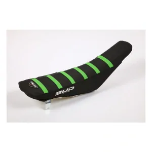 Poťah sedla BudRacing Kawasaki KXF 250 13-20, KXF 450 12-18 black/green