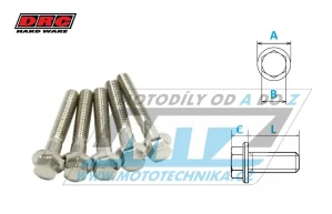 Skrutka NEREZ s integrovanou podložkou FLANGE - DRC M6 Stainless Flange Bolt - DRC D58-35-225 - M6x25mm