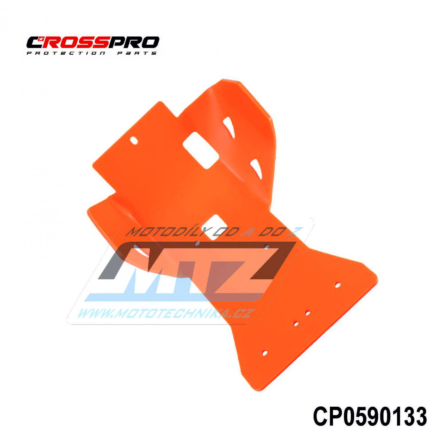 Kryt pod motor plastový DTC Engine Guard - KTM 250EXC +300EXC / 12-16 + 250XCW + 300XCW / 16 + Husqvarna TE250 + TE300 / 14-15 + Husaberg TE250 + TE300 / 13 (farba orange)