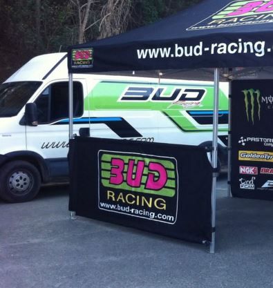 Bočná stena stanu BUD RACING polovičná