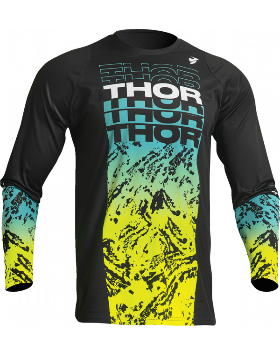Dres Thor Sector Atlas black/teal 2023 detský XL