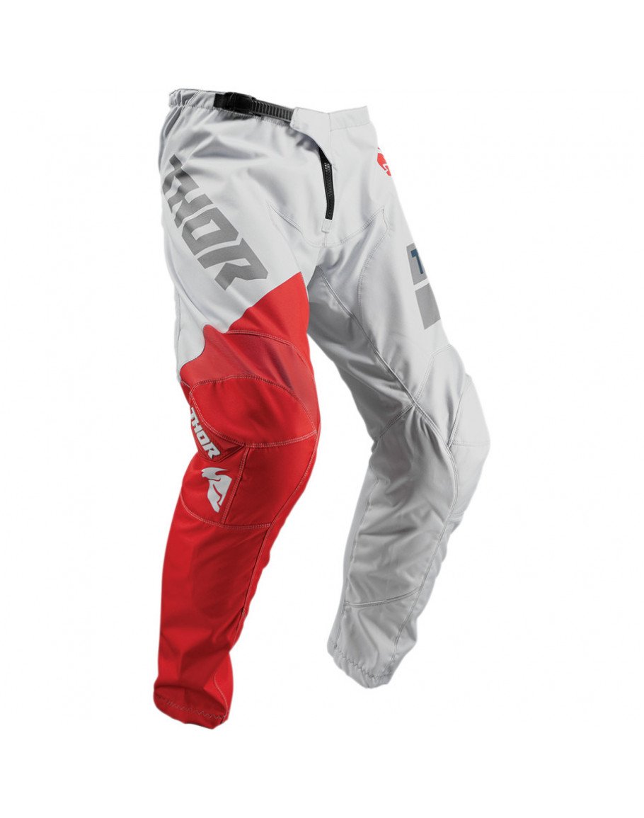 Nohavice Thor S9 Sector Shear light grey/red detské