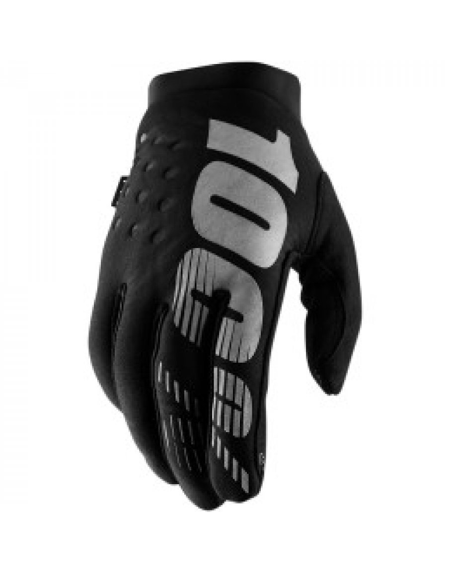 Rukavice 100% Brisker black/gray detské