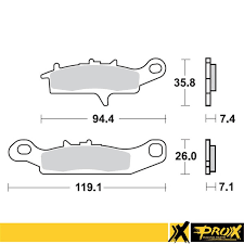 Zadné brzdové platničky 37.209402 ATV Kawasaki KFX 450R, KFX 700, KVF 700 Prairie, Suzuki LT-V 700F Twin Peaks