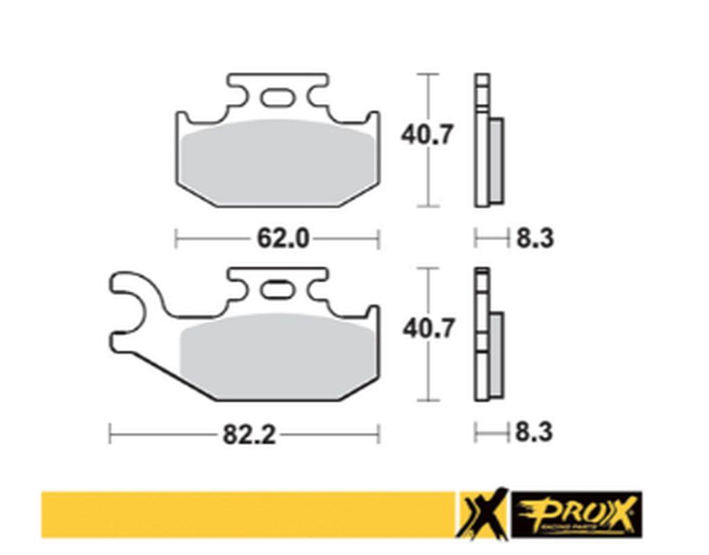 PROX brzdové doštičky SUZUKI LT-A/F 400F 08-15, LT-A 450X 07-10, LT-A 700X 05-07, LT-A 750X 08-15
