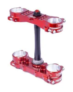 Okuliare (Triple-Clamps) kompletný Xtrig ROCS Pro- Yamaha YZF250 / 23-24 + YZF450 24 červené