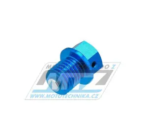 Magnetická vypúšťacia skrutka M12x12mm (závit 1,5) - ZETA ZE58-1519 - KTM + Husqvarna + Gas-Gas - bledo modrý