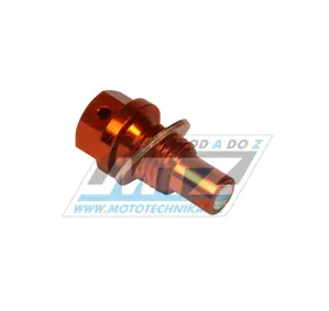 Magnetická výpúšťacia skrutka M12x22mm (závit 1,5) - ZETA ZE58-1515 - KTM + Husqvarna + Gas-Gas - oranžový