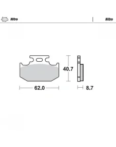 Brzdové platničky Moto-Master Sinter KX 125/250 89-94,YZ 125/250 90-91