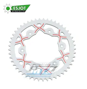 Rozeta reťazová (prevodník) Dural 0897-49zubov ESJOT 53-32065-49WO biela - KTM 125SX+250SXF+ 360EXC+400EXCF+300XC+450XCF+440MX+790 Adventure+620 EGS+690 Duke+125LC2+ 350LC4+525SMR+690SMC + Husaberg TE250+FC350+FE450+FS450+FX450 + Husqvarna FC250 +FE501