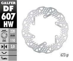 Galfer SHARK HW zadný brzdový kotúč KTM / HUSQVARNA / HUSABERG / GAS GAS 95-24 220mm Galfer brake