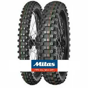 Pneumatika Predná Mitas 90/90-14 46M MX-MH Terra Force pit cross červený, zelený pruh